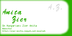 anita zier business card